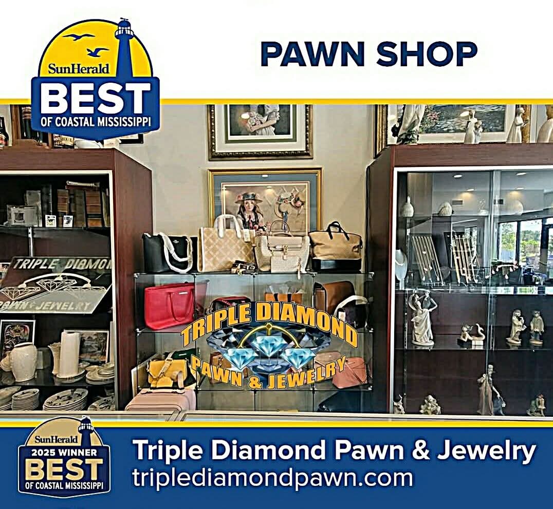 Triple Diamond Pawn and Jewelry storefront at 7401 Washington Avenue, Ocean Springs, MS